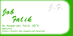 job falik business card
